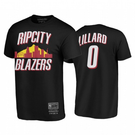 Portland Trail Blazers Br Remix Rip City Damian Lillard Black Camiseta HWC Limited