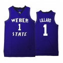 Weber State Wildcats Damian Lillard # 1 College Basketball Camisetas