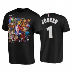 Phoenix Suns Devin Booker 2020 Nueva temporada Mascot Power Power Negro Tee