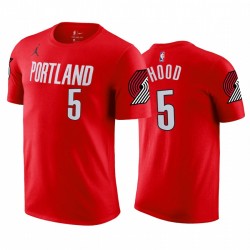 Rodney Hood 2020-21 Blazers & 5 Declaración camiseta roja