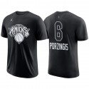2018 Knicks All-Star Male Kristaps Porzingis # 6 Negro T-Shirt