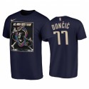 Luka DonCic # 77 Mavericks 2020 All-NBA First Team Awards Edition Camiseta de la Marina