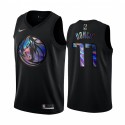 Dallas Mavericks Luka DonCic y 77 Camisetas COLECCIÓN HWC iridiscente Negro 2021 Limited