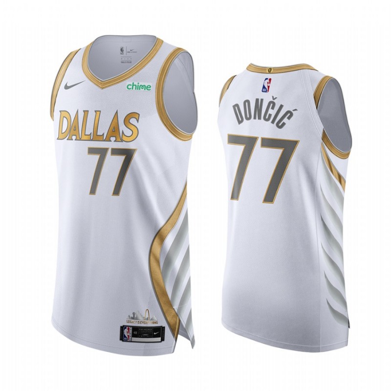 Extraordinario Berri Calle Luka Doncic Dallas Mavericks Blanco Authentic City Edition 2020-21 Camisetas  - NBA Camisetas Retro Tienda - 2021-23 NBA Personaliza Camiseta Para.