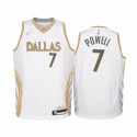 Dallas Mavericks Dwight Powell 2020-21 Edición de la ciudad Blanco Juvenil Camisetas - Swingman