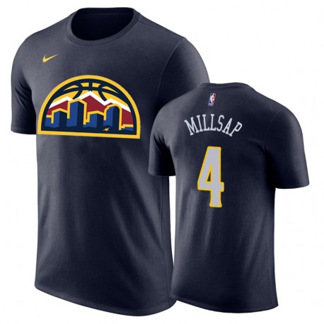 Nuggets Male Paul Millsap & 4 Wordmark Navy Camiseta