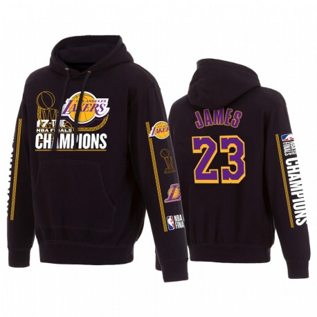 LeBron James Los Angeles Lakers 17x Nba Finals Champions Pullover Hoodie Black