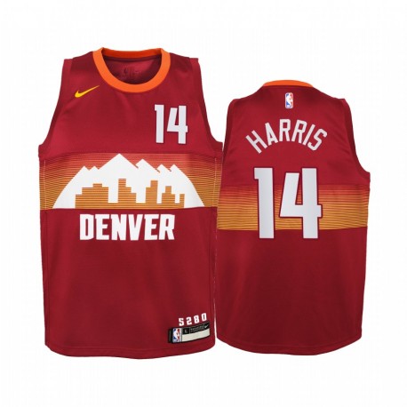 Gary Harris Denver Nuggets 2020-21 Ciudad Red Juvenil Camisetas - Nuevo uniforme