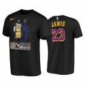 Los Angeles Lakers Lebron James 2020 Win para Kobe Tee Negro Goats Forever