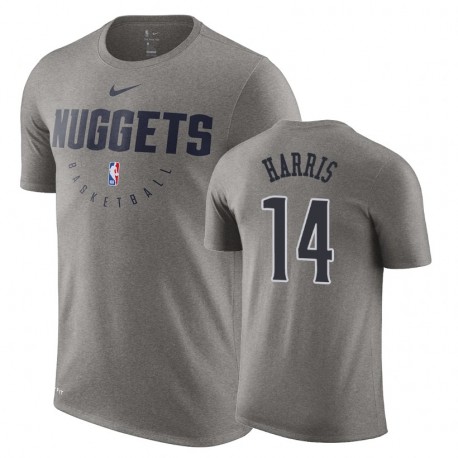 Nuggets Masculino Gary Harris y 14 Práctica Rendimiento Gris Camiseta