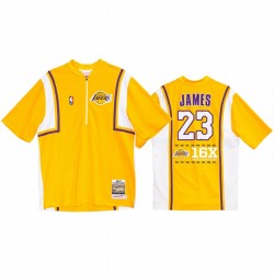 Lakers Lebron James 16x Champions Authentic Classic 2000-01 Dorado camisa de tiro