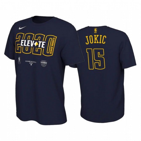 Nikola Jokic Denver Nuggets 2020 Playoffs de la NBA Playofs Bound Camiseta marina Mantr Power 2020 Elevate
