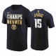 Denver Nuggets & 15 Nikola Jokic 2020 Northwest Division Champs Navy T-shirt Edición limitada