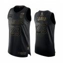 LeBron James Los Angeles Lakers 2020 Salute to Service Negro Authentic Limited Limited Camisetas