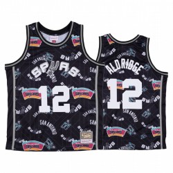 Lamarcus Aldridge & 12 San Antonio Spurs Black Rasgar Pack Camisetas