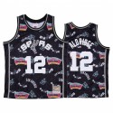 Lamarcus Aldridge # 12 San Antonio Spurs Negro Rasgar Pack Camisetas