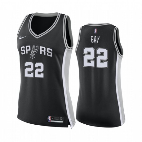 Rudy Gay San Antonio Spurs & 22 icon Camisetas de mujer - Negro