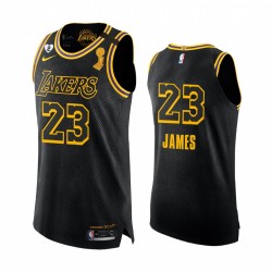 Los Ángeles Lakers 2020 NBA Finales Campeones LeBron James Black Mamba Auténtica Camisetas Social Justicia