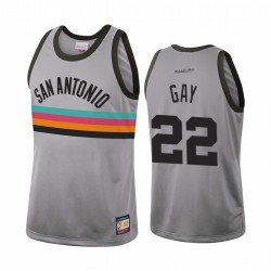 Rudy Gay y 22 Spurs San Antonio Silver Silver Hardwood Classics Camisetas