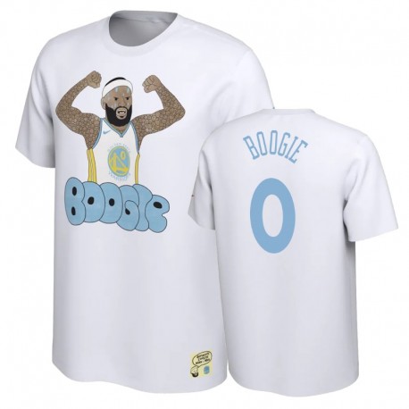 Golden State Warriors & 0 Demarcus primos Blanco NickName Boogie camiseta