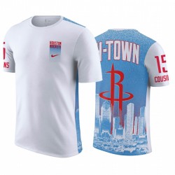 Demarcus primos 2020-21 Rockets # 15 City Blue Blanco camiseta H-Town