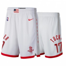 P.J. Tucker # 17 Rockets Blanco 2020 Pantalones cortos de la ciudad