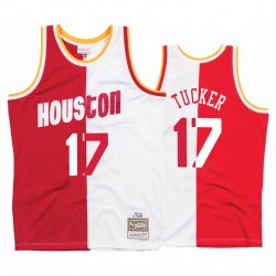 Houston Rockets P.J. Tucker y 17 Blanco Red Split Camisetas