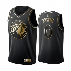 D'Angelo Russell # 0 Minnesota Timberwolves Negro Golden Edition Camisetas