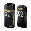 Karl-Anthony Towns Minnesota Timberwolves 2020-21 Negro Golden Edition Camisetas Limited Authentic