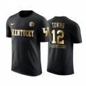 Karl-Anthony Towns Kentucky Wildcats Negro Golden Edition Limited Camiseta