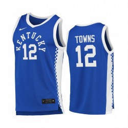 Kentucky Wildcats Karl-Anthony Towns Blue College Basketball 2020-21 Camisetas