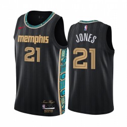 Tyus Jones Memphis Grizzlies 2020-21 Ciudad negra Camisetas Nuevo uniforme