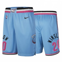 Justicia Winslow Miami Heat # 20 Blue City Vicewave Shorts