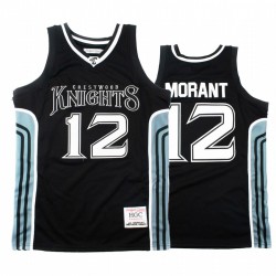 Memphis Grizzlies JA Morant # 12 Negro School Basketball Camisetas