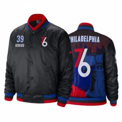Filadelfia 76ers Dwight Howard City Edition Jacket 2020-21 Full-Snap Black
