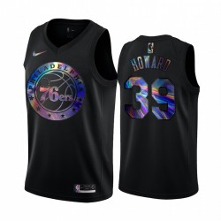 Filadelfia 76ers Dwight Howard & 39 Camisetas Iridiscente Holográfico Black Edición Limitada