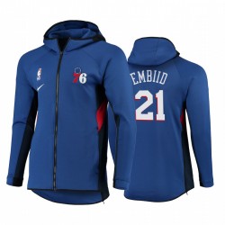 Joel Embiid y 21 76ers chaqueta 2020-21 azul Authentic Showtime