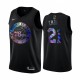 Filadelfia 76ers Joel Embiid & 21 Camisetas Iridiscente Holográfico Black Edition