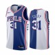 Seth Curry Philadelphia 76ers 2020-21 Blanco Royal Split Camisetas 2020
