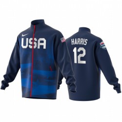 Tobias Harris EE.UU. Equipo de baloncesto Chaqueta Azul