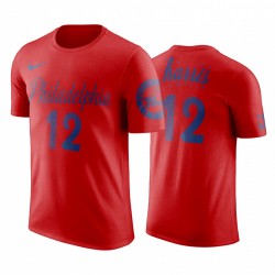 Filadelfia 76ers y 12 Tobias Harris Día de Navidad Camiseta roja