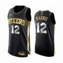 Filadelfia 76ers Tobias Harris Negro Golden Edition Authentic Limited Camisetas