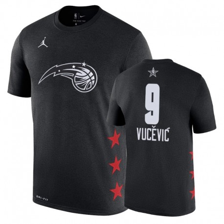 Hombres Orlando Magic Nikola Vucevic Black 2019 All-Star Game Name & Number T-Shirt