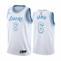 Lebron James Los Angeles Lakers 2021-22 Blanco Ciudad Camisetas Números comerciales