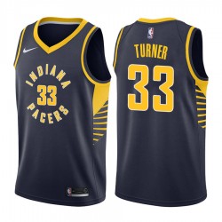 Pacers Male Myles Turner & 33 2017-18 icon Icon Navy Camisetas