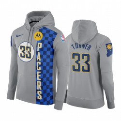 Indiana Pacers Myles Turner Grey City Pullover Sudadera con capucha