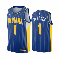 T.j. Warren Indiana Pacers 2020-21 Blue City Edition Camisetas Nuevo uniforme