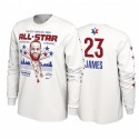 Los Ángeles Lakers # 23 LeBron James 2020 NBA All-Star Fin de semana Super Player Blanco camiseta