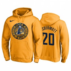 Indiana Pacers Doug McDermott Gold Team Logo Pullover Hoodie