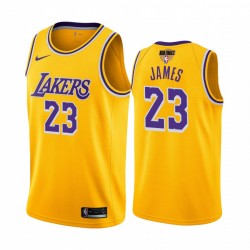 Lebron James Los Angeles Lakers 2020 NBA Finals Bound Gold Camisetas icon Edition